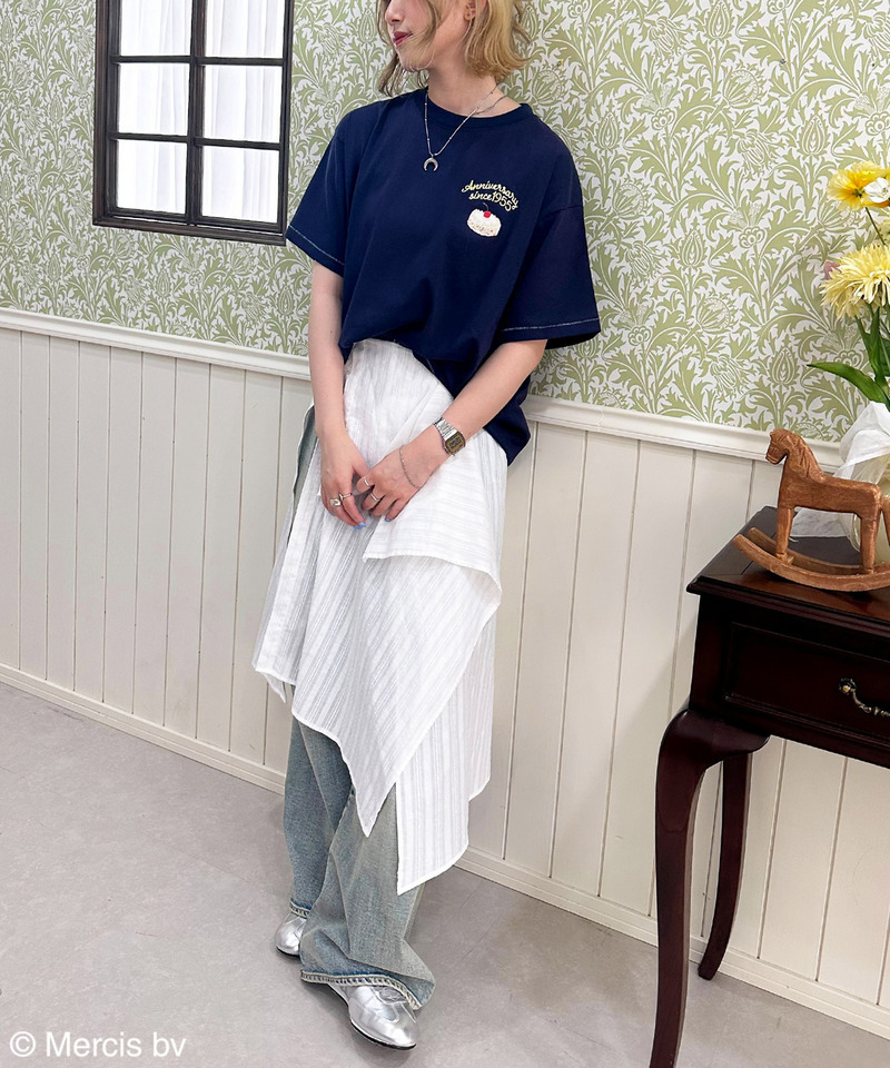 【miffy 70th】birthday cake BIG TEE 詳細画像 ネイビー 17