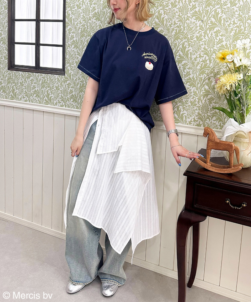 【miffy 70th】birthday cake BIG TEE 詳細画像 ネイビー 18
