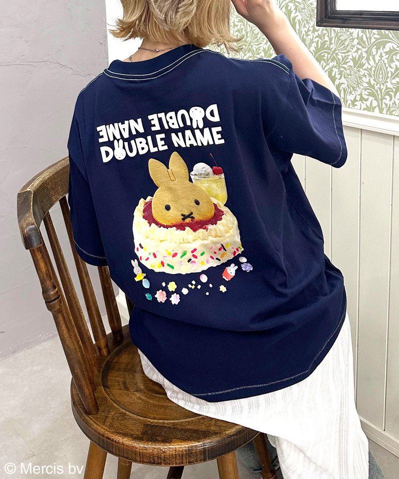 【miffy 70th】birthday cake BIG TEE 詳細画像 ネイビー 19