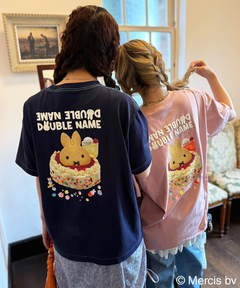 【miffy 70th】birthday cake BIG TEE 詳細画像 ネイビー 8