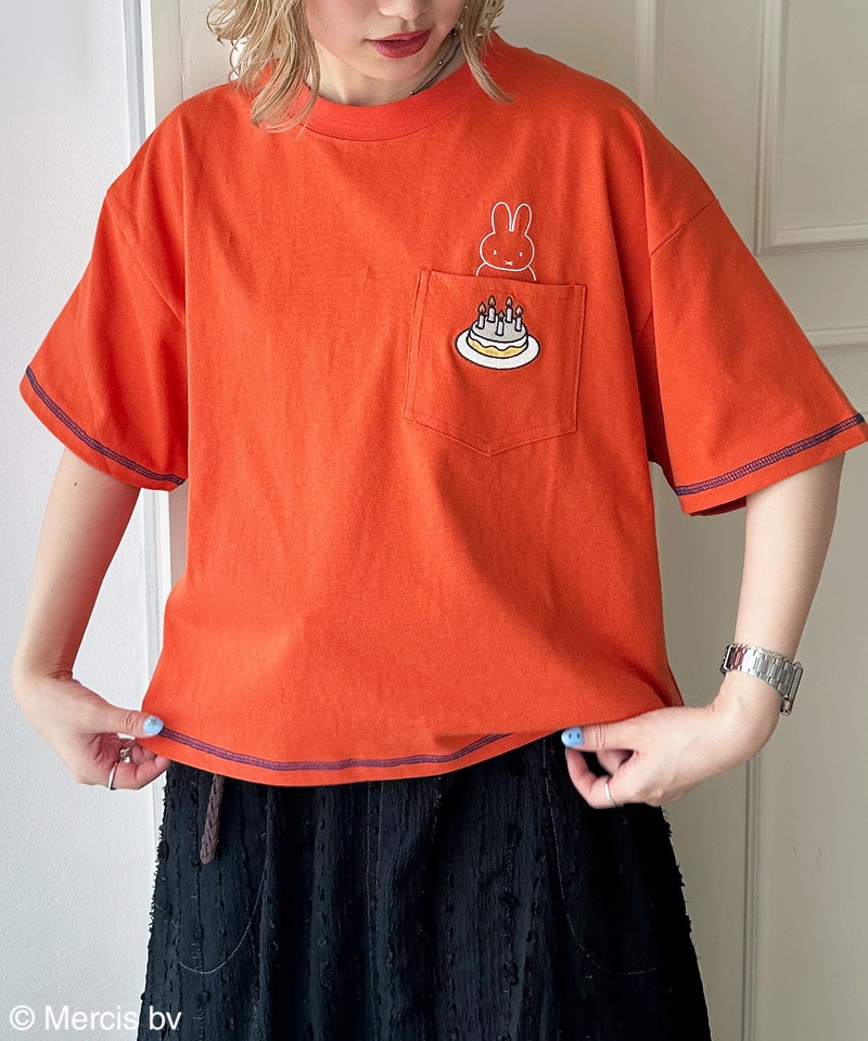 【miffy 70th】ショート丈ポケットTEE 詳細画像 オレンジ 12
