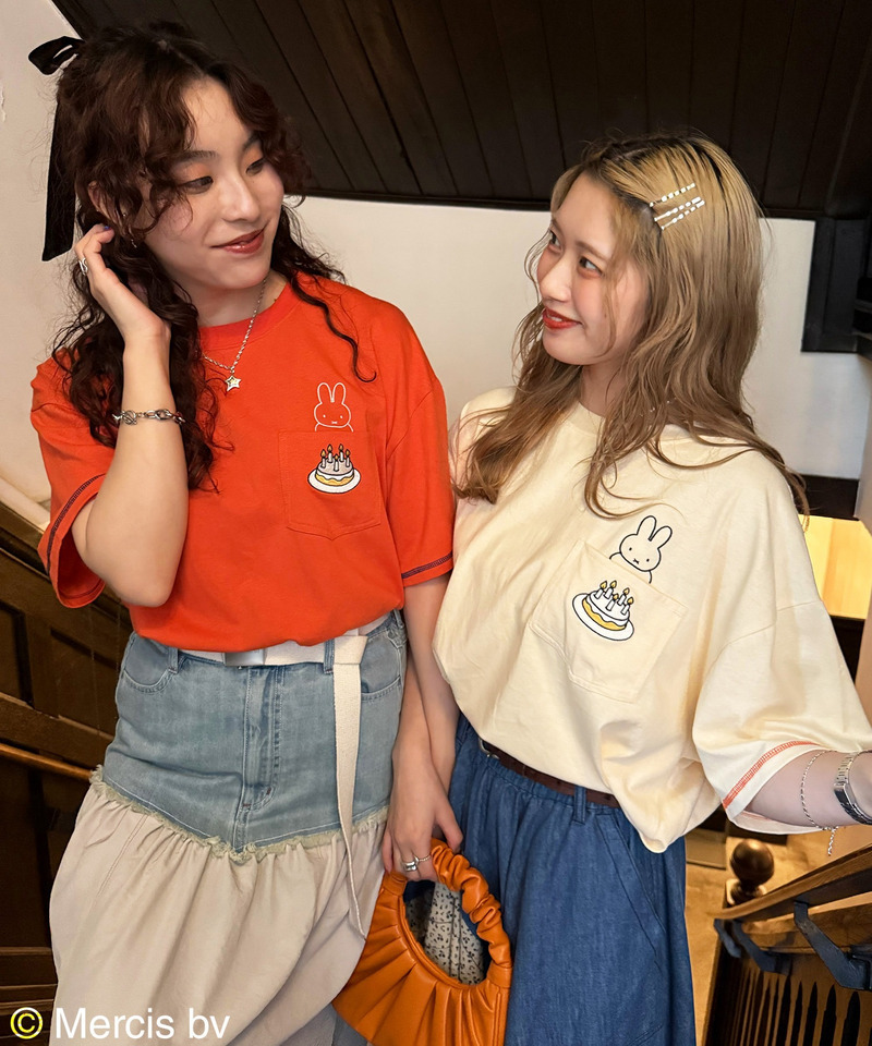 【miffy 70th】ショート丈ポケットTEE 詳細画像 オレンジ 3