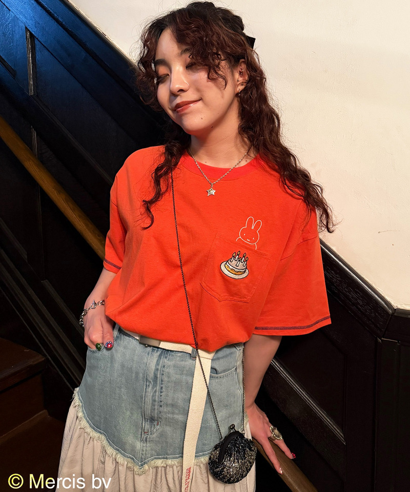 【miffy 70th】ショート丈ポケットTEE 詳細画像 オレンジ 8