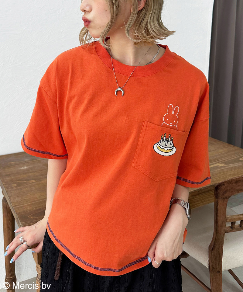 【miffy 70th】ショート丈ポケットTEE 詳細画像 オレンジ 9