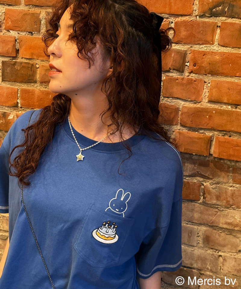 【miffy 70th】ショート丈ポケットTEE 詳細画像 ブルー 2