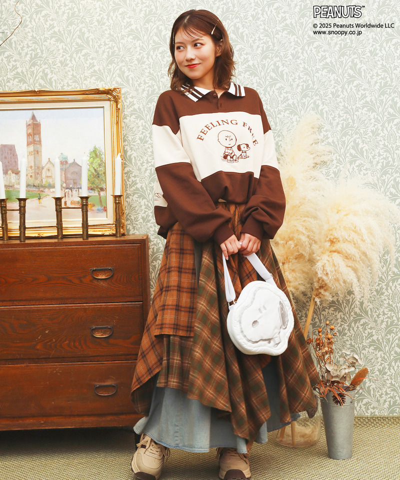 PEANUTSコラボ パッファーショルダーバッグ 詳細画像 オフホワイト 3