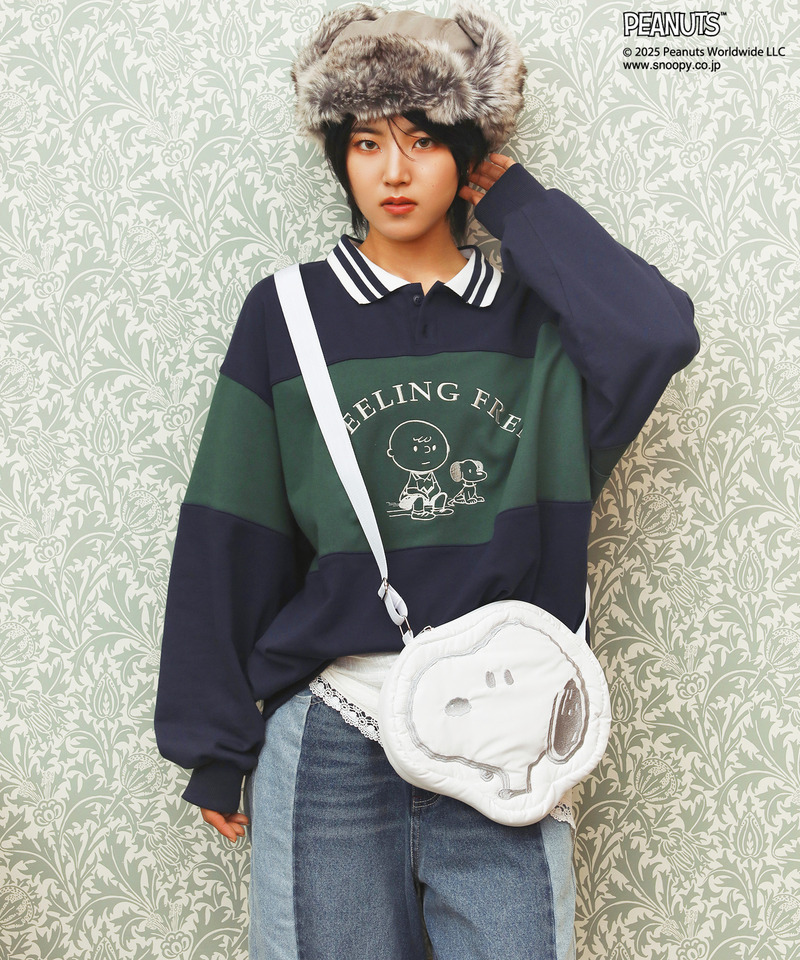 PEANUTSコラボ パッファーショルダーバッグ 詳細画像 オフホワイト 5