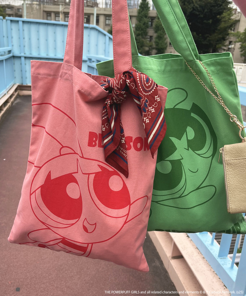 パワーパフガールズコラボ クローズアップトートバッグ 詳細画像 ピンク 3