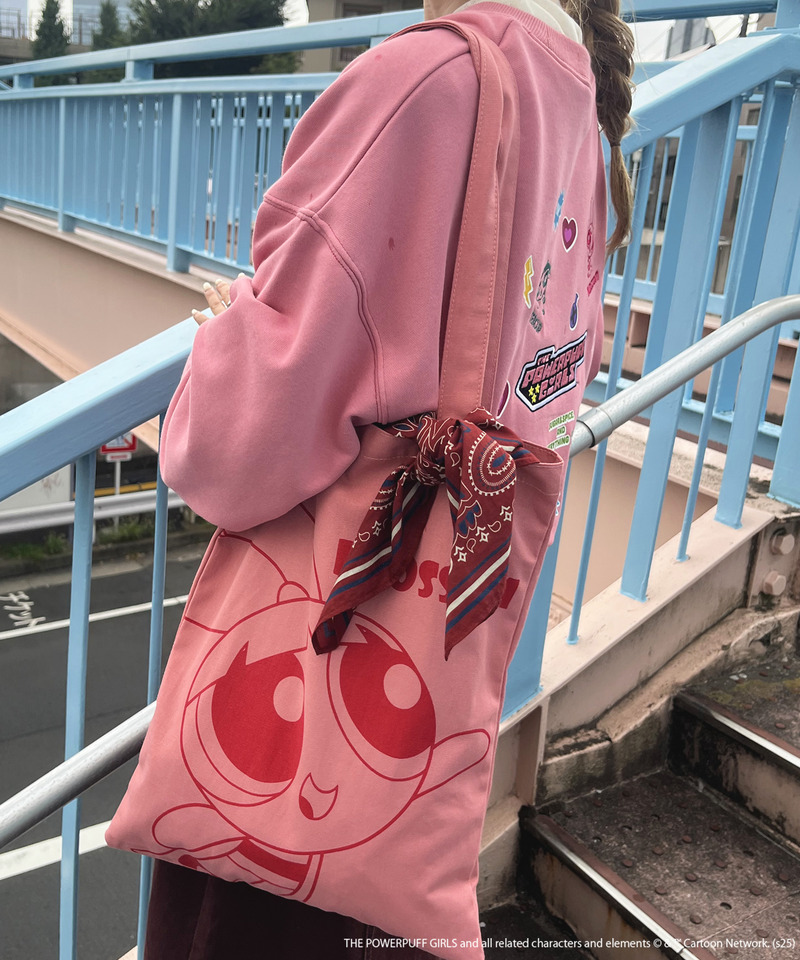 パワーパフガールズコラボ クローズアップトートバッグ 詳細画像 ピンク 4