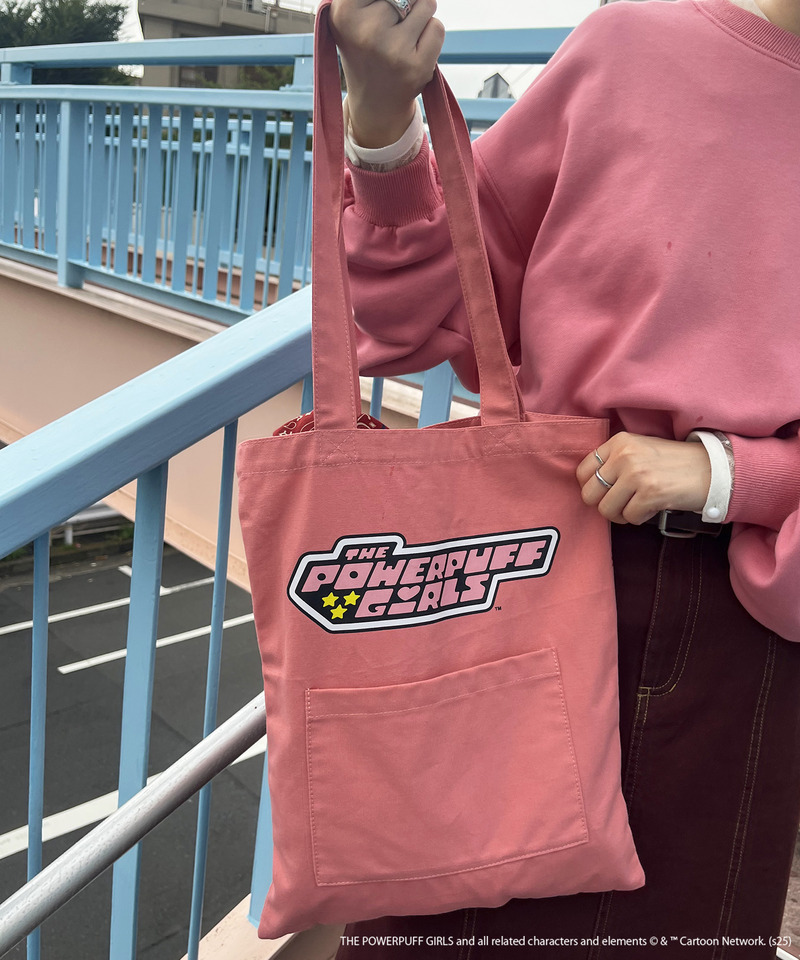パワーパフガールズコラボ クローズアップトートバッグ 詳細画像 ピンク 5