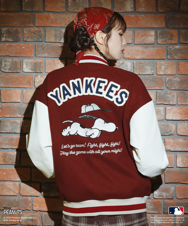 MLB×PEANUTSコラボスタジアムジャンパー 詳細画像 レッド 2