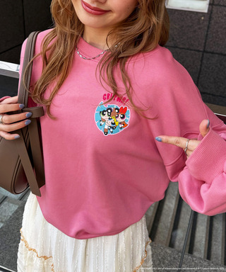 パワーパフガールズコラボ ステッカーデコプルオーバー