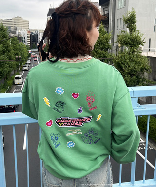 パワーパフガールズコラボ ステッカーデコプルオーバー