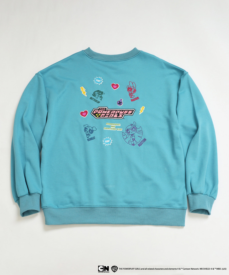 パワーパフガールズコラボ ステッカーデコプルオーバー 詳細画像 ブルー 3