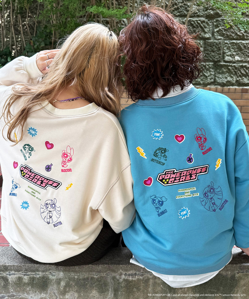 パワーパフガールズコラボ ステッカーデコプルオーバー 詳細画像 ブルー 8