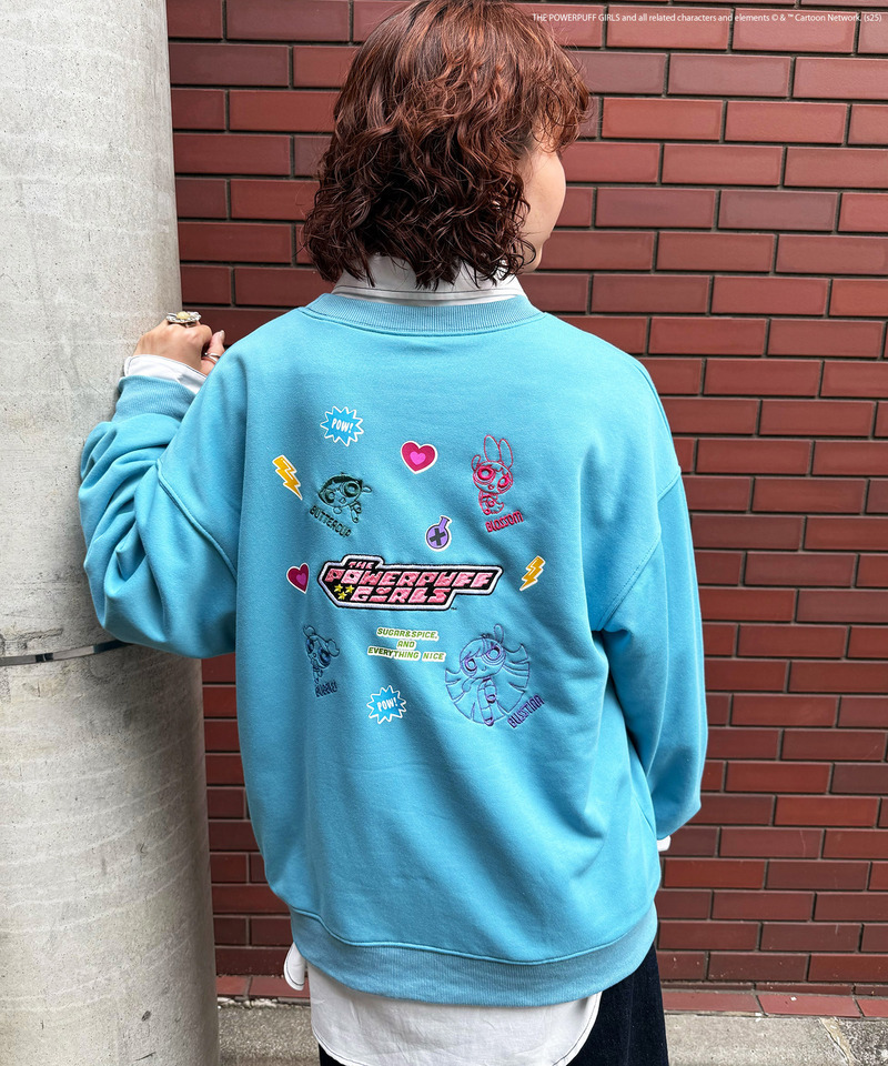 パワーパフガールズコラボ ステッカーデコプルオーバー 詳細画像 ブルー 9