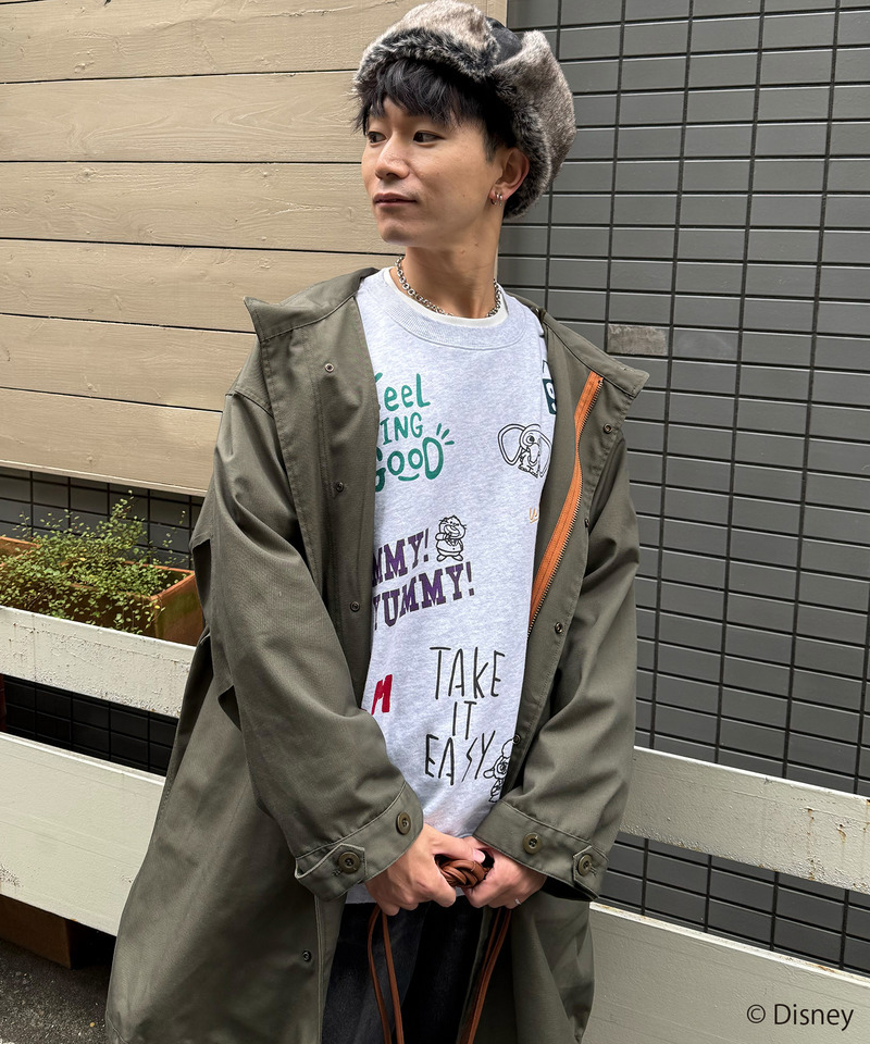 【Disney】ズートピアコラボ 総柄VINTAGE加工スウェット 詳細画像 GY 9