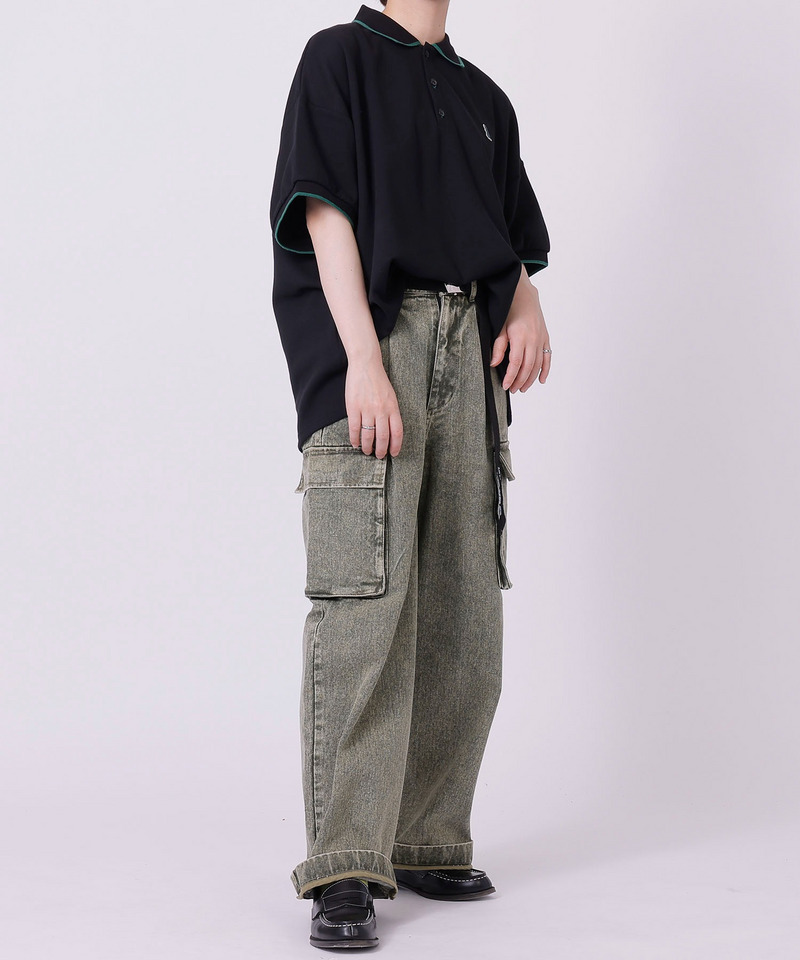 【m:rex】ミニ恐竜ワッペンポロシャツ 詳細画像 ブラック 3