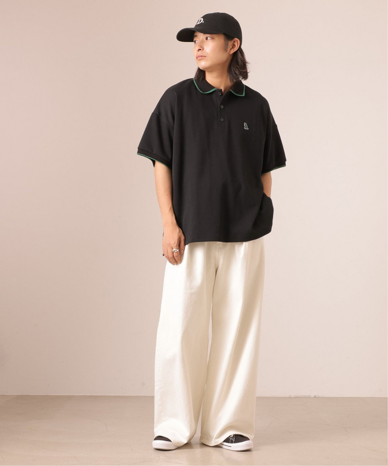 【m:rex】ミニ恐竜ワッペンポロシャツ 詳細画像 ブラック 6