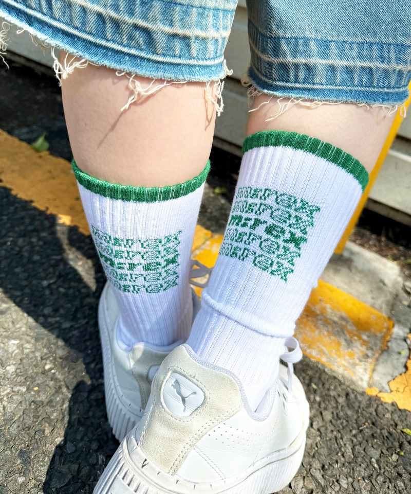 【m:rex】BACKロゴソックス 詳細画像 グリーン 2