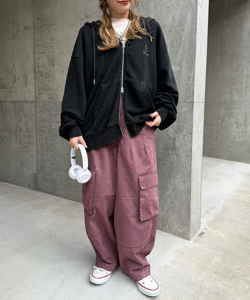 【m:rex】ミニ恐竜刺しゅうフードZIPパーカー 詳細画像 ブラック 9