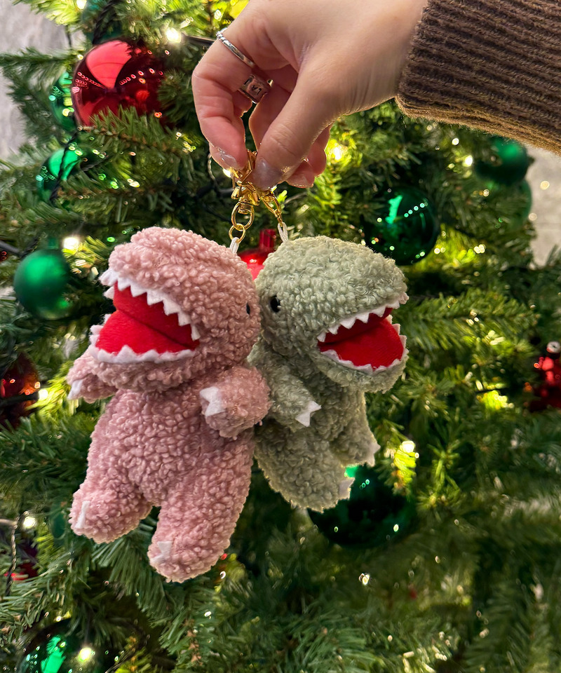 【m:rex】もこもこ恐竜ぬいぐるみキーホルダー 詳細画像 ピンク 10