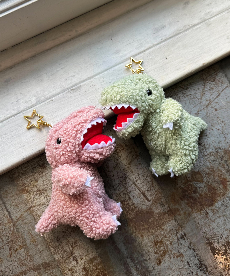 【m:rex】もこもこ恐竜ぬいぐるみキーホルダー 詳細画像 グリーン 3