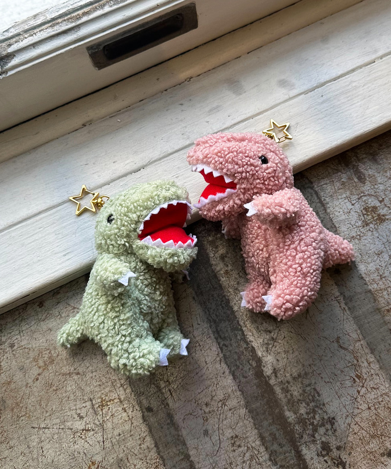 【m:rex】もこもこ恐竜ぬいぐるみキーホルダー 詳細画像 グリーン 4