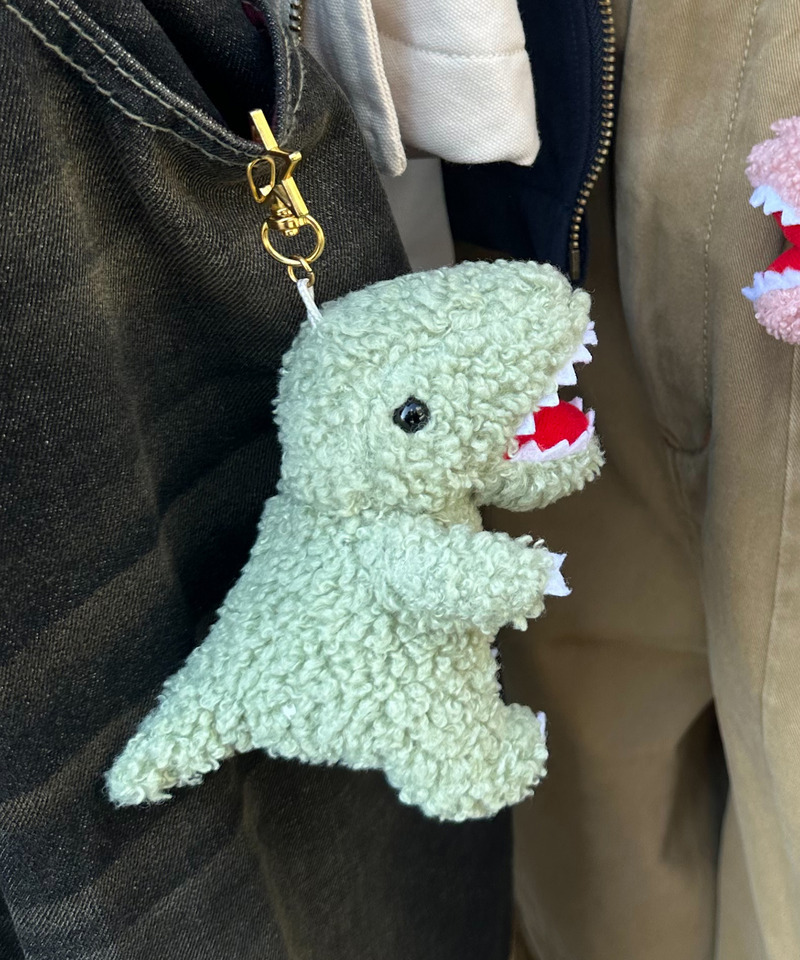 【m:rex】もこもこ恐竜ぬいぐるみキーホルダー 詳細画像 グリーン 5