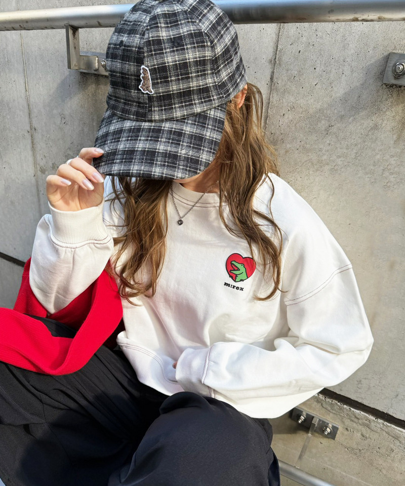 【m:rex】ハートモチーフショート丈プルオーバー 詳細画像 オフホワイト 5