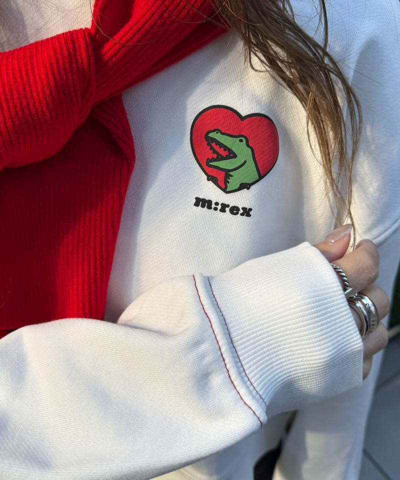 【m:rex】ハートモチーフショート丈プルオーバー 詳細画像 オフホワイト 9