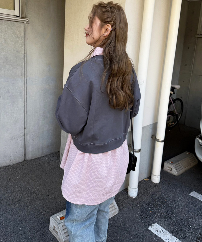 【m:rex】ハートモチーフショート丈プルオーバー 詳細画像 ブラック系 4