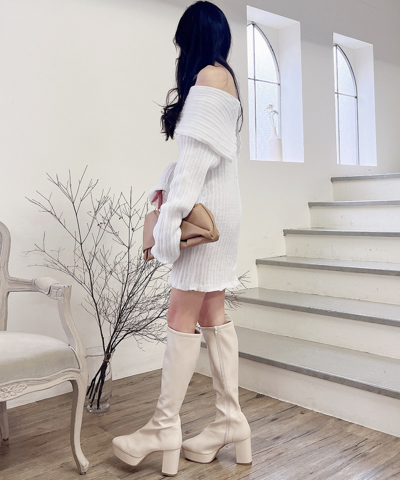 オフショルオーバーニット 詳細画像 オフホワイト 6