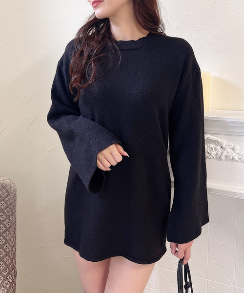 オーバーニットミニワンピース 詳細画像