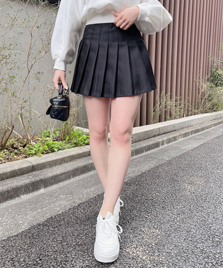プリーツミニスカート