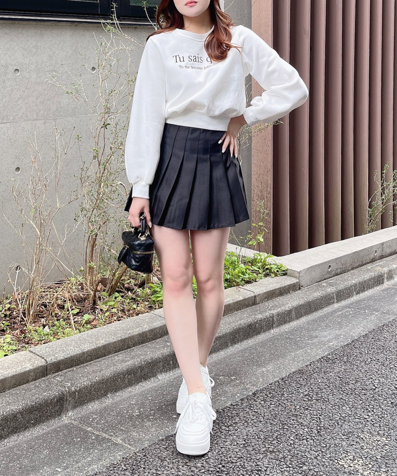 プリーツミニスカート 詳細画像 ブラック 3