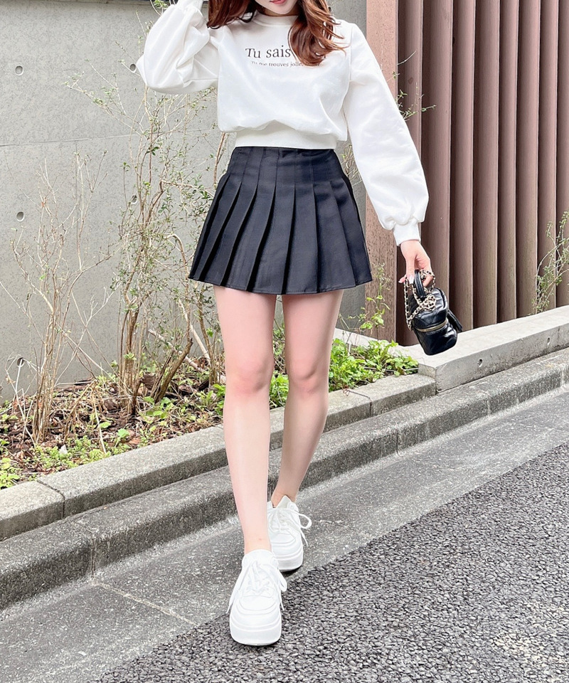 プリーツミニスカート 詳細画像 ブラック 4
