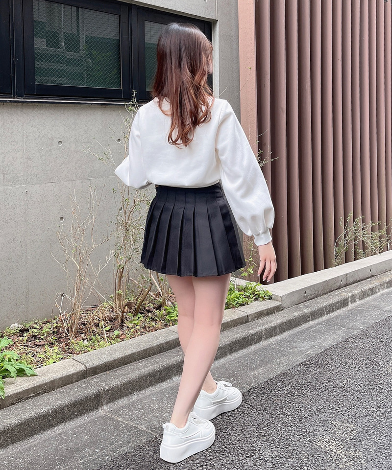 プリーツミニスカート 詳細画像 ブラック 5