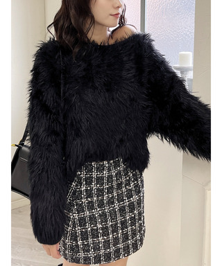 ロングシャギーニット