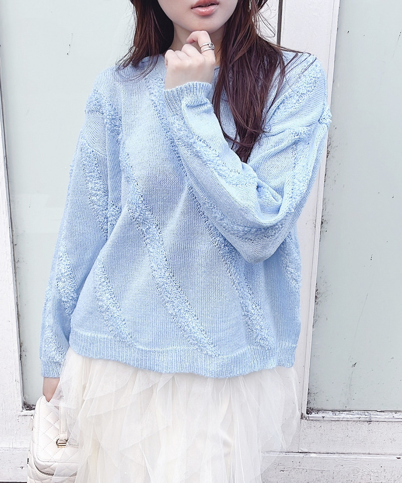 パステルニット 詳細画像 ブルー 1