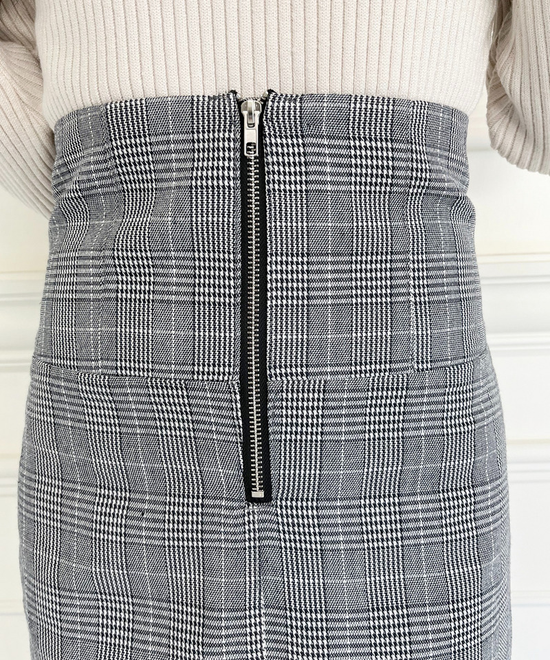 チェックマーメイドスカート 詳細画像 ブラック 9