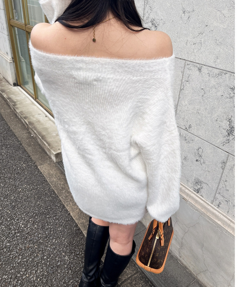 ふわふわシャギーニットワンピース 詳細画像 オフホワイト 28