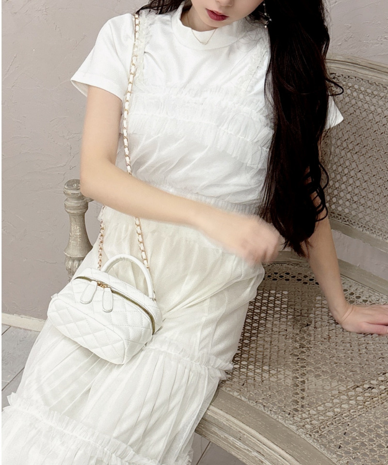 チュールビスチェ&times;スカートセット 詳細画像 オフホワイト 12