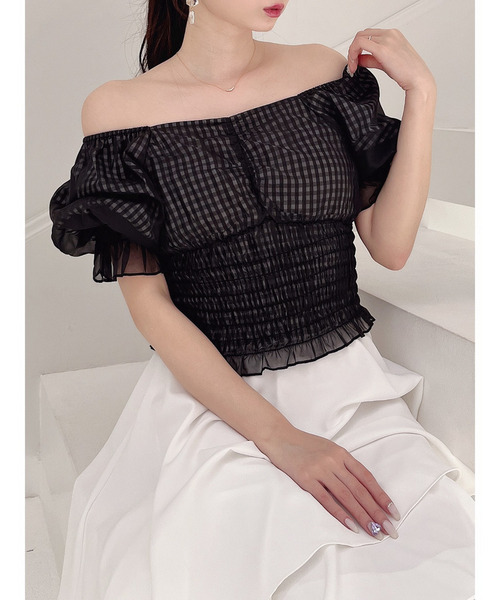 パフスリーブブラウス 詳細画像