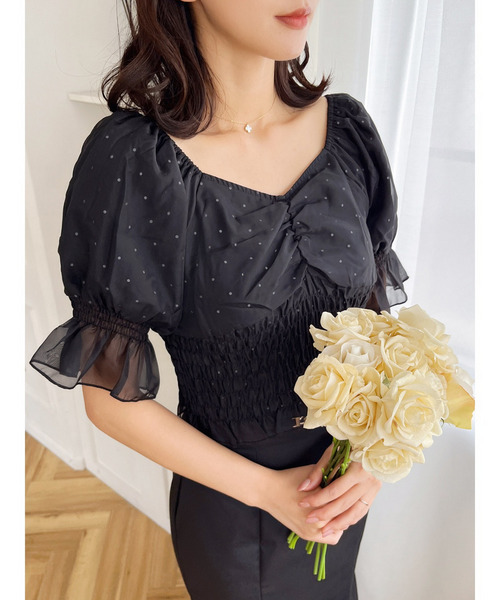 パフスリーブブラウス 詳細画像