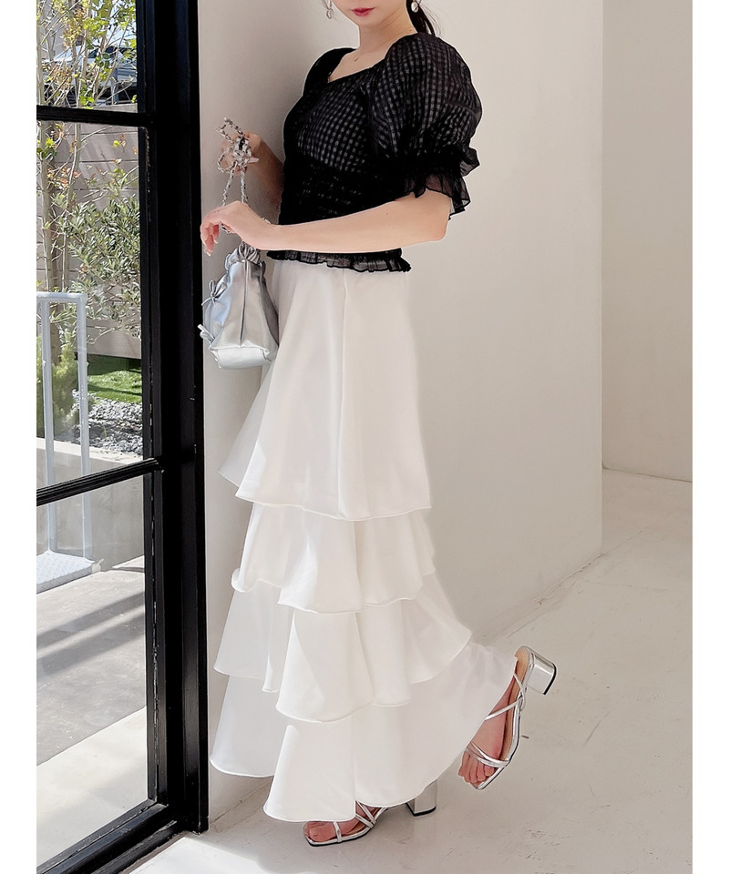 パフスリーブブラウス 詳細画像 チェック 10