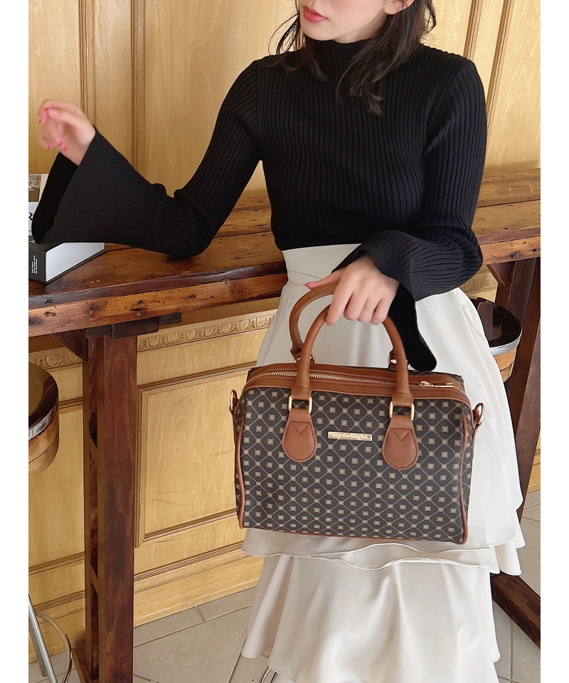 フレアスリーブリブニット 詳細画像 ブラック 1