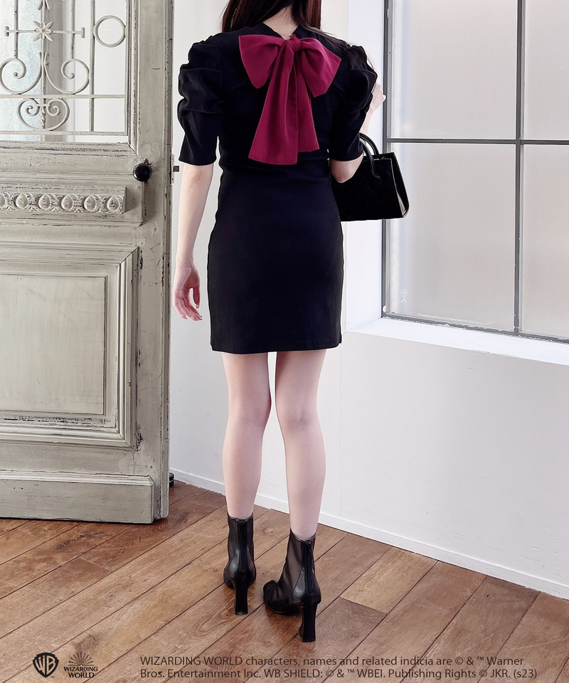 HarryPotter バックリボンタイトワンピース 詳細画像 レッド 9