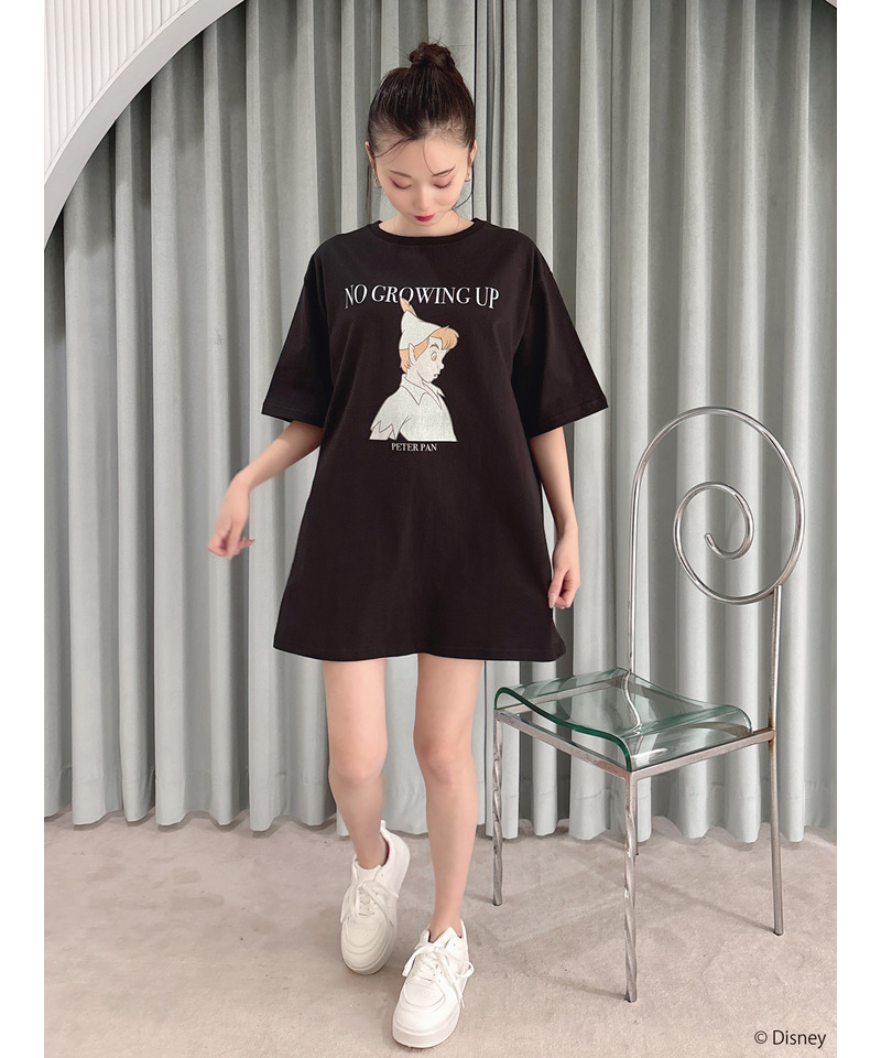 【Disney/ピーター・パン】グラフィックプリントビッグTシャツ 詳細画像 ブラック 2