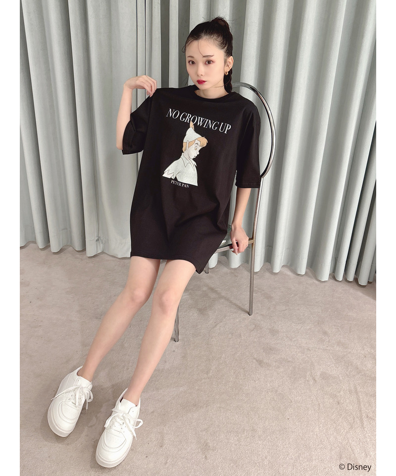 【Disney/ピーター・パン】グラフィックプリントビッグTシャツ 詳細画像 ブラック 5